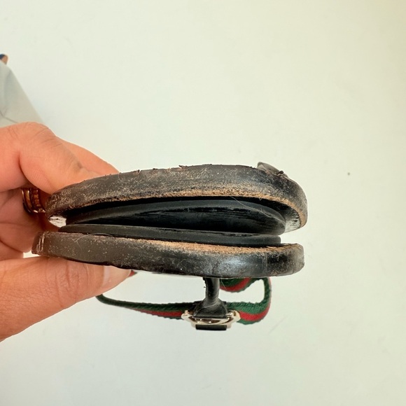 Gucci Black Lifford GG web Thong Fabric leather sandals EU 39 US 9 - Picture 10 of 10